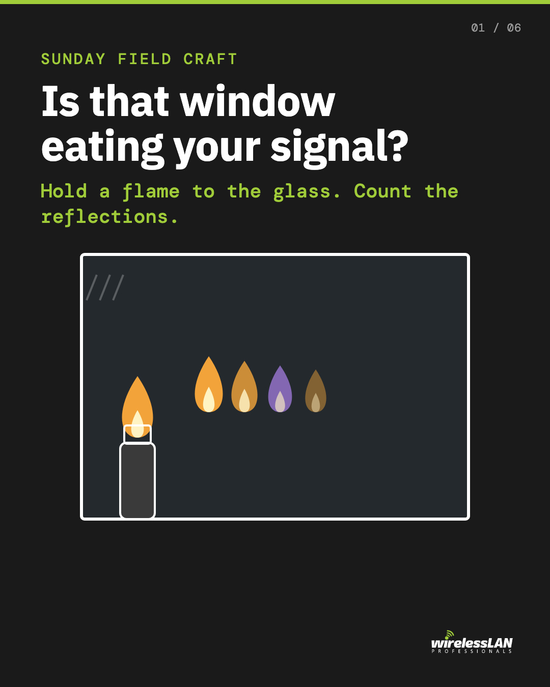 Is that window eating your signal? The lighter test for low-E glass